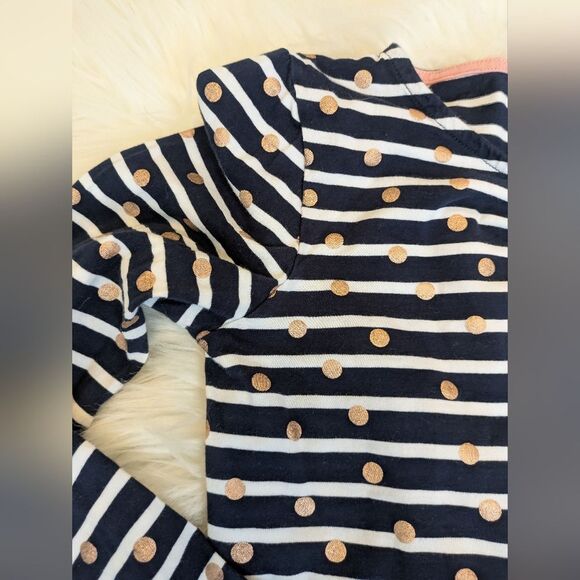 Boden Pink and Blue Fitted Long Sleeve T-shirt with Bateau Neckline - Picture 6 of 7